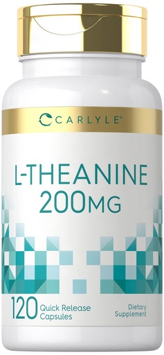 [BRSRMCQ5AAPWE3QY] Carlyle L-Theanine 200mg Supplement | 120 Capsules | Non-GMO, Gluten Free