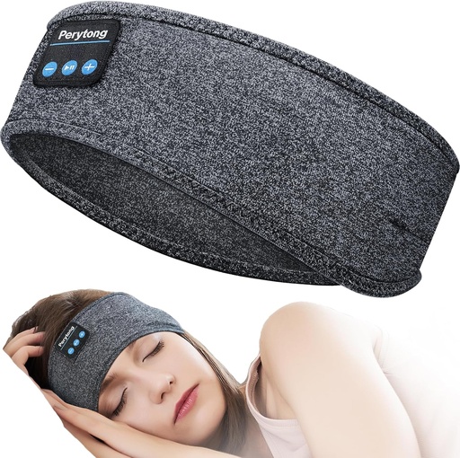 [BRSROFI5BB5RUGQ2] Auriculares para dormir Perytong Bluetooth Headband, Auriculares inalámbricos deportivos Música Discos para dormir con altavoz de Stereo HD para mamá Mujeres Hombres Adolescentes Running Cool Gadgets Regalos Únicos