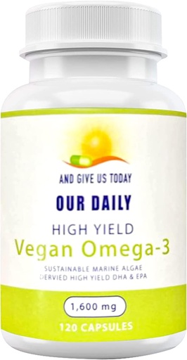 [BRSWYYI6AQHBEF3D] Наш щоденний Vites Vegan Omega-3 Supplement - Морський Algal джерело для DHA & EPA Жирні кислоти - Альтернатива рослинних рибного масла - Carrageenan Free Softgels для здоров'я очей & Оптимальне благополуччя