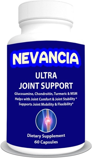 [BRSRAEIEAR5RGCAU] Ultra Joint Support - Glucosamine, Chondroitin, Turmeric, MSM, Boswellia, Bromelain, Methionine – Helps with Joint Comfort & Stability – Supports Joint Flexibility & Mobility - 60 Capsules