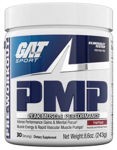[BRSW2BQ5CAOQ2AY4] GAT SPORT PMP (Peak Muscle Performance), Pre-Workout, 30 Servings (Fruit Punch)