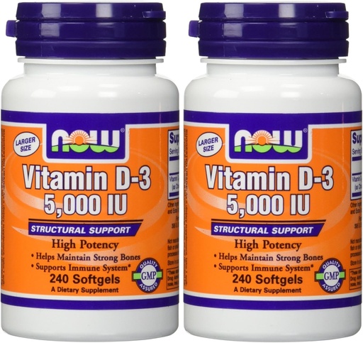 [BRSWIHIQPMGBMDT2] NOW Foods Vitamin D3 5000 Iu, 240-softgels (Pack of 2)