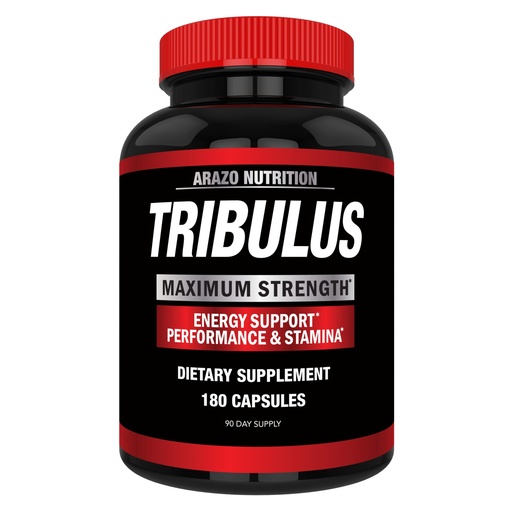 [BRSWKH33OUCQA2QY] Arazo Nutrition Tribulus Terrestris 1500mg Extract Powder Per Serving – 180 Capsules - Energy Booster with Estrogen Blocker