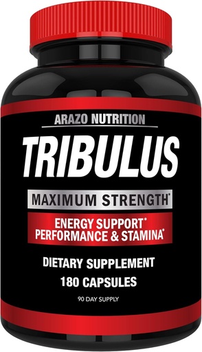 [BRSWKH33OUCQA2QY] Arazo Nutrizioa Tribulus Terrestris 1500mg Erauzketa Hautsa - 180 kapsula - Energia Booster Estrogen Blocker