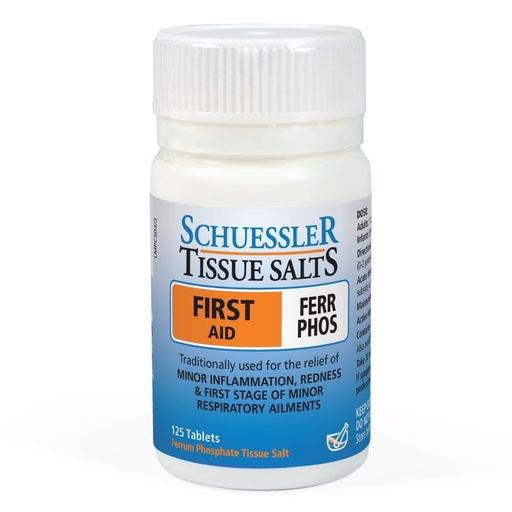 [BRSWIEYNA56ACA3C] Schuessler Tissue Salts 125 Tablets - Ferr Phos - No 4 - First Aid - Homeopathic Preparation