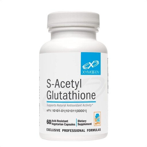 [BRSWI2QKCB6AO3YV] XYMOGEN S-Acetyl Glutathione - Acetylated Glutathione Supplement - Antioxidant & Cellular Support - Stomach Acid-Resistant Capsules - Non-GMO & Gluten-Free - 60 Capsules