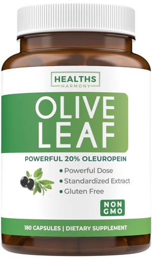[BRSRAFQCCINQGCDO] Super Strength Olive Leaf Extract Capsules - Vegan Non-GMO 750mg Olive Extract with 20% Oleuropein Antioxidant Supplement for Immunity Skin and Heart Health Support - Made in The USA (6 Month Supply)