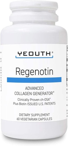 [BRSWG2QROIHBACQV] YEOUTH Regenotin Collagen Support for Skin, Nails, Hair, and Joints, Vegetarian Dietary Supplements for Men and Women, 60 Capsules