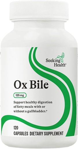 [BRSWKEAFC4NQAGDA] Seeking Health Ox Bile, 125 mg Digestive Enzyme Supplement, Gallbladder Support, Histamine Intolerance Support, Capsules (120 Capsules)