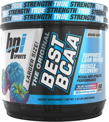 [BRSWGZ36OUDQMC3K] BPI Sports Best BCAA - BCAA Powder - Branched Chain Amino Acids - Muscle Recovery - Muscle Protein Synthesis - Improved Performance – Hydration – Blue Raspberry - 60 Servings - 21.12 Oz