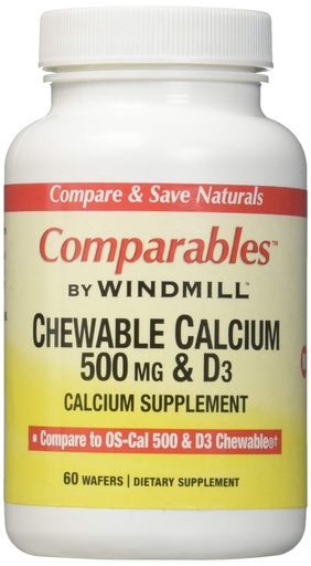 [BRSWIYYLBAOR4HTC] Calcium 500MG TABS CHEW WMILL Size: 60