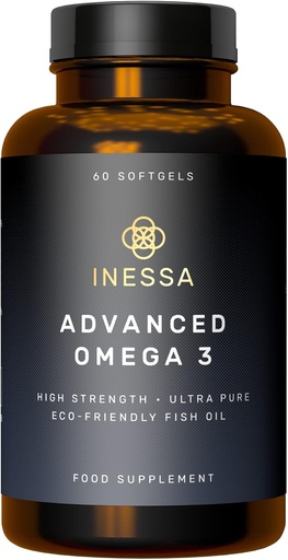 [BRSWG2YOOFYBQD3L] Omega 3 Fish Oil 1200mg (480mg EPA/360mg DHA per Capsule) High Strength, Ultra Pure, Eco Friendly 60 Capsules, 2 Months Supply. GMP & Friends of The Sea Certification
