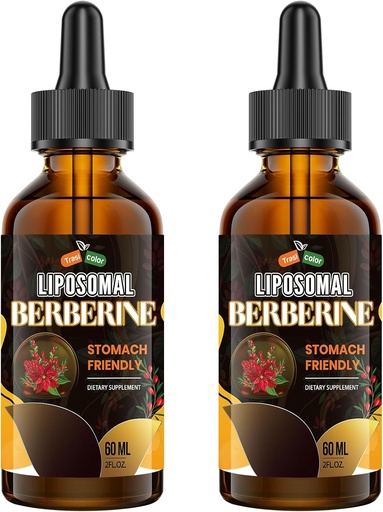 [BRSROCAZDN6B6ELA] Berberine Supplement with Ceylon Cinnamon 3000mg - High Bioavailability Liposomal Berberine Liquid Drops, Berberine HCL Complex Plus Turmeric Supplements, AMPK Activator, Suitable for Women,Men-120ml