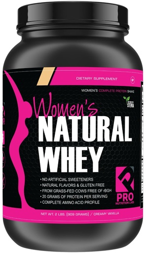 [BRSWG2Y2CNYQ4HL6] PRO NUTRITION LABS Whey Protein Powder for Women Vanilla Powder - Low Carb Gluten-Free Grass-Fed rBGH-Free - Supports Weight Loss - Natural Stevia Sweetened Protein Shake, 20g (Creamy Vanilla, 2lb)