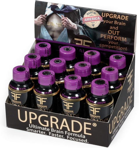 [BRSWYZYCOEOWEEYU] Upgrade Brain Supplement - Enhances Memory, Concentration, Focus & Clarity - Proprietary Blend of AAKG with Beta Alanine, Alpha GPC, Green Tea & Ginkgo Biloba-2 Fl oz (12 Pack)