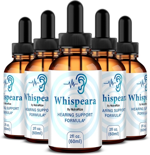 [BRSRABQOBAPROA33] (5 Pack) Whispeara Drops - Official Whispeara ter ondersteuning van gezonde gehoor, focus en prestaties, alle natuurlijke Whispeara Hearing Support Formule, Premium Whispeara Gotas Review (150 Servings)