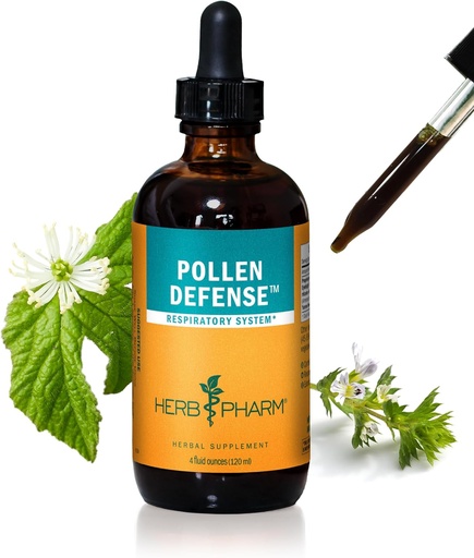 [BRSWIY37AEFGOALI] Herb Pharm Pollen obrany Tekutý bylinný vzorec pre podporu respiračného systému - 4 Ounce