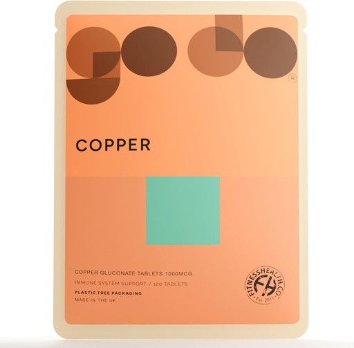 [BRSRMCAPC4IG23Q4] Fitness Health Copper 1MG 120 Tablets - Nutritional Supplement - Vegans & Vegetarians - Healthy Lifestyle - Copper Supplement - Copper Gluconate Supplement -