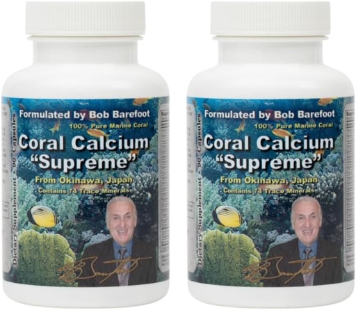 [BRSW2GL5BENWCCLU] Bobs Best Coral Calcium Supreme I 100% Pure Marine Coral, 74 Trace Minerals I 90 Capsules, Pack of 2