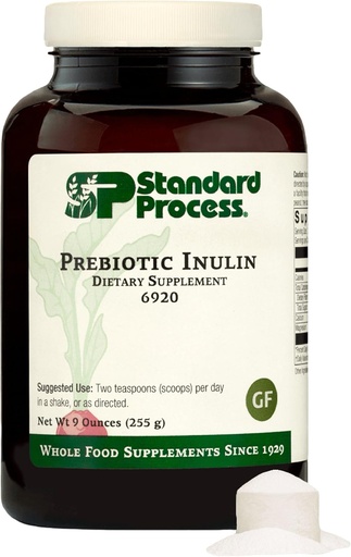 [BRSWIYA2BAJWYH3O] Standard Process Prebiotic Inulin - Gut Health & Immune Support Supplement - Calcium & Magnesium for Bone Health - Good Source of Fiber - Non-Soy, Non-Dairy, Gluten-Free & Vegan - 9 oz (255 g)