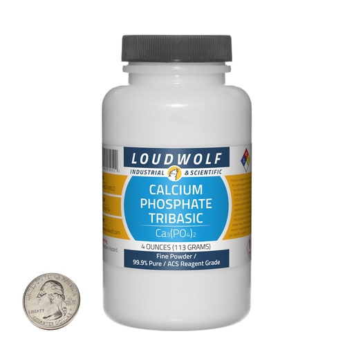 [BRSWIBI4BAFBK33Y] Calcium Phosphate Tribasic / 4 Ounce Bottle / 99.9% Pure ACS Reagent Grade/Fine Powder