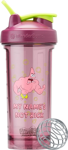 [BRSRAEAECEMBQA32] BlenderBottle Spongebob Shaker Bottle Pro Series perfect for Protein Shakes and Pre Workout, 28Ounce, Red, My Names Not Rica
