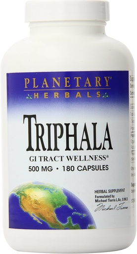 [BRSWIYYOAAOQECLK] Planetary Herbals Triphala 500 mg- 180 Capsules (Pack of 2)
