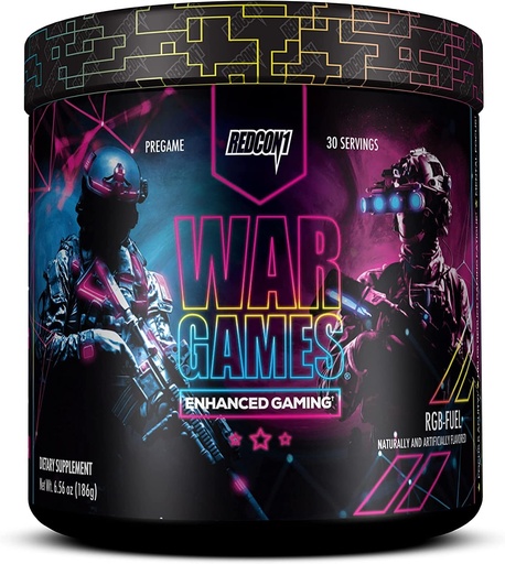[BRSWYGATA4NWMFLA] REDCON1 War Games, RGB-Fuel - Keto Friendly Focus Formula - Focus Supplement with Nootropics + Green Tea Extract - Low Caffeine Yerba Mate with TeaCrine & Dynamine (30 Servings)