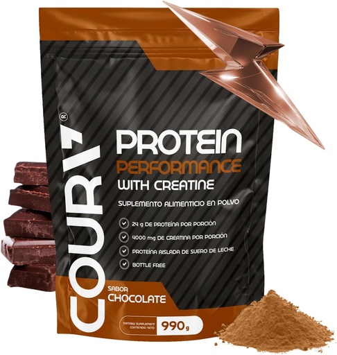 [BRSRAYICC5YREAL5] COURA Proteín Performance 990g - High-Performance Protein Powder - with Creatine - Ideal for Athletes - Gluten-Free