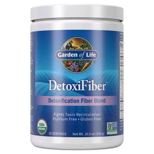 [BRSWIY3ZCQGWO2QV] Garden of Life Organic Unflavored Fiber Powder Detox Blend with Chia, Alfalfa & Barley for Herbal Cleanse, Gut Health Support - Detoxifiber - Non-GMO, Gluten-Free, Psyllium Free, Vegan, 30 servings