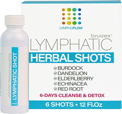[BRSW2AAZPMPBE2TK] Limphatic Drainage Shots, Bere Supplment for Full Body Lymphatic Cleanse & Detox, Supporto Lymphedema, Lipedema, & Liposuction Recovery, Post Massage & Drainage manuale, 12 Oz Ogni (6-Pack)