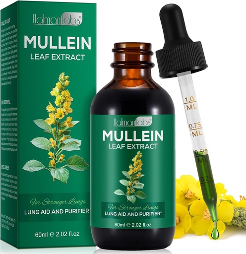 [BRSRAGT3OANRAHLV] Mullein Leaf Extract Mullein Leaf Extract for Lungs Mullein Drops Mullein Leaf Lung Cleanse Supplement 2.02 Fl.Oz