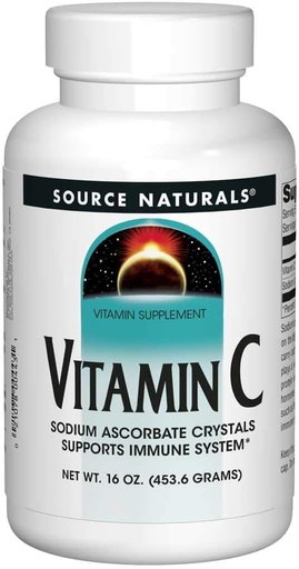 [BRSWIYQOAUMROFQV] Source Naturals Vitamin C, Sodium Ascorbate Crystals, Supports Immune System* - 16 Ounces