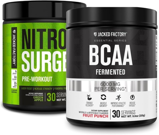 [BRSRMAQKCB7REH3H] La fàbrica de Jacked Nitrosurge Prekout a Green Apple & BCAA en un joc de fruits per construir en Muscle i reconvery