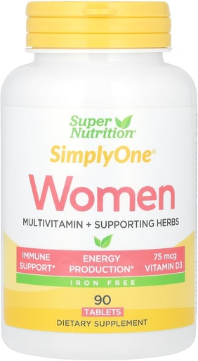 [BRSWIYQHOQAGE2TE] SuperNutrition SimplyOne Multi-Vitamin for Women, 90 Count