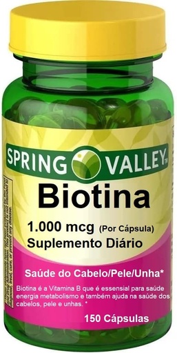 [BRSWIY32CMEGKFIZ] Spring Valley - Biotin 1000 mcg, 150 Tablets