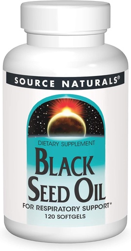 [BRSWKHD2OQJQ23AZ] Source Naturals Black Cumin Seed Oil for Respiratory Support -120 Softgels