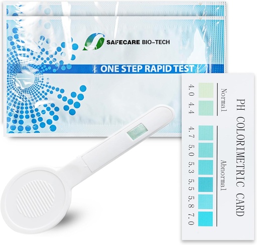 [BRSROGAEAAMQACDK] Un paso Vaginal pH Bacterial Vaginosis Test Kit, 5 Kits de Pruebas, BV, Infección de Levadura, Salud Vaginal Femenina, Equilibrio de PH para Mujeres, Afilado individualmente Foil
