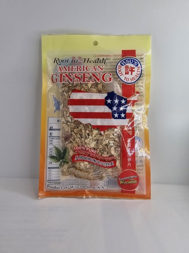 [BRSRAGAFPMBWYEI4] Hsu's Root to Health American Ginseng Slices, 1 oz, Cultivado en el condado de Marathon, Wisconsin USA