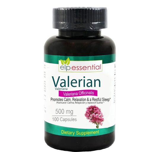 [BRSRMGQRORYREADG] Valerian Root Capsules Organic 500mg Herb Extract Supplement 100 Pills