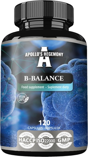 [BRSRAZQ7PMMR423O] HEGEMONY B-Balance 120 cápsulas veganos - Complejo de vitamina B Contiene vitaminas B1, B2, B6, B12, Folate y Más - Suministro de 4 meses - Asistencia Salud general