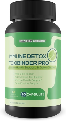[BRSROEI2CUCWOFLA] Immune Detox Toxibinder Pro - Detox & Immune Support Supplement - Help Expel Toxins - Natural Detox Cleanse - Psyllium, Vitamin C, Ginger, Zinc, Dandelion Root - Full Body Detox Immune Boost Support