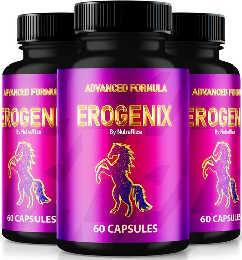 [BRSRAFAZAEMWOGYY] (3 Pack) Erogenix Capsules, Unlock Your Maximum Performance, All Natural Supplement to Support Long-Lasting Energy and Overall Health, Official Ero Genix Reviews (180 Capsules)