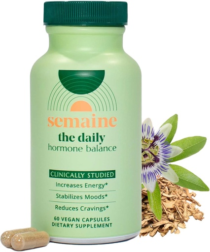 [BRSRMHAPOUMWKC3K] Semaine Daily Hormone Balance  Hormonálne, Vegan Capsule, Multi-Symptom Support (60 ct)