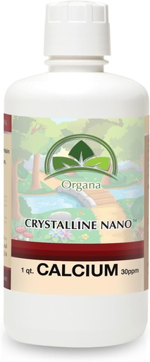 [BRSWIAQ3AJYAEHDI] Organa Pure Crystalline Liquid Calcium Supplement - 30 PPM - Colloidal Minerals - Calcium Supplement for Women & Men - Liquid Calcium Citrate Alternative - 99.99% Pure Calcium