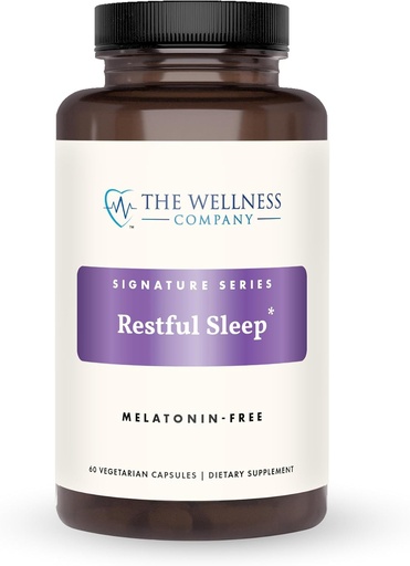 [BRSROHANAQBQGHY4] The Wellness Company Restful Sleep - Melatonin-Free, Deep Sleep, REM Support, Non-Habit Forming - Kava, Rafuma Leaf, Ashwagandha & Valerian Root | 60ct (1 Month Supply)