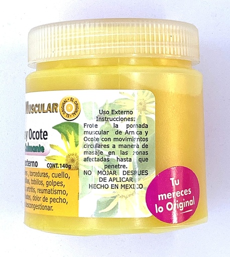 [BRSWYBANBMFGC2Q6] Muscle Pomade with Chamomile and Ocote Pine extracts 140grs.