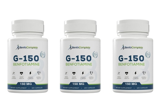 [BRSWY2TROJ6G2FLH] Benfotiamine 150Mg 120 Gelatin Capsules Per Bottle - Pack Of 3 Bottles