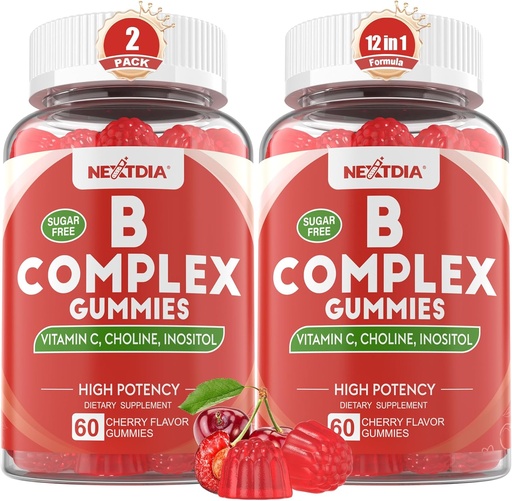 [BRSRMGIOPICAKH3B] Vitamin B Complex Gummies, Vegan Vitamin B Gummies with 2000 mcg Methyl B12, Methyl Folate | Plus Choline + Inositol, Vitamin C + Zinc for Supports Energy, Mood, Immune, Healthy Hair, Skin - 120 Cts