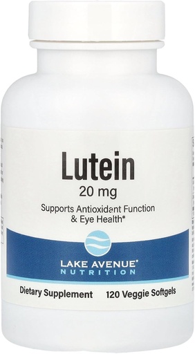[BRSWYYILC4GR4CA3] Lake Avenue Lutein - με Lutein & Zeaxanthin από εκχύλισμα Marigold - Υποστηρίζει Αντιοξειδωτική Δραστηριότητα & Υγεία των ματιών - Χορτοφαγικά Φιλικά, Μη ΓΤΟ - 20 mg - 120 Veggie Softgels